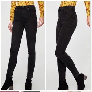 Zara High Rise Skinny Black Jeans